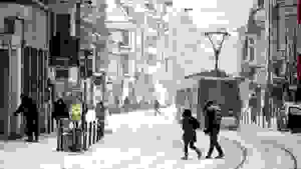 Schneetreiben, Ostertorsteinweg