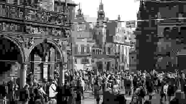 Wimmelbild. Karneval in Bremen