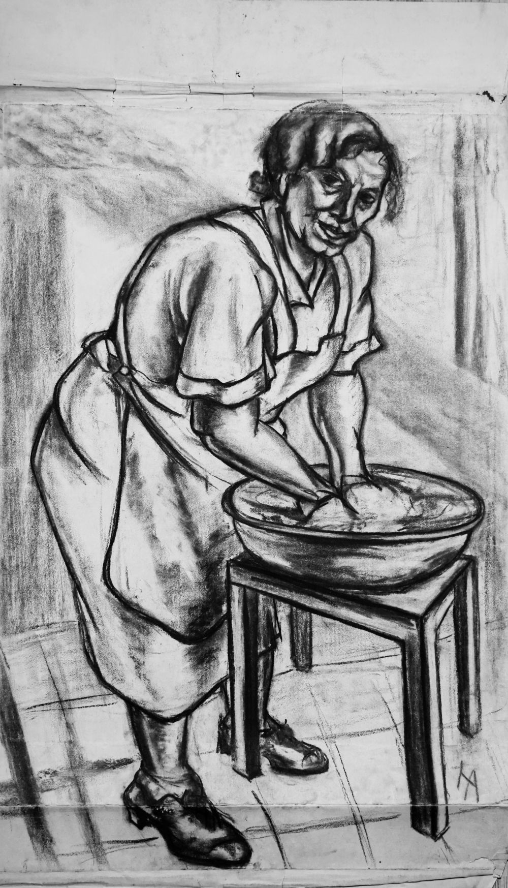 Waschfrau. Worpswede 1930er Jahre. Hanna Ahrens