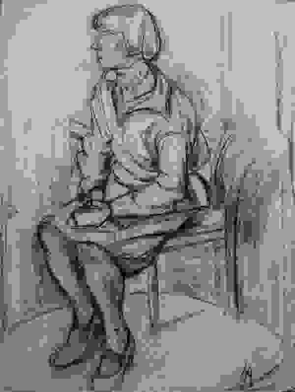 Frau ohne Gesicht. Worpswede 1930er Jahre. Hanna Ahrens