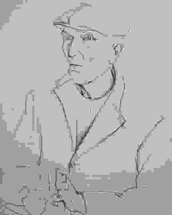 Dorfbewohner mit Mütze. Worpswede 1930er Jahre. Hanna Ahrens
