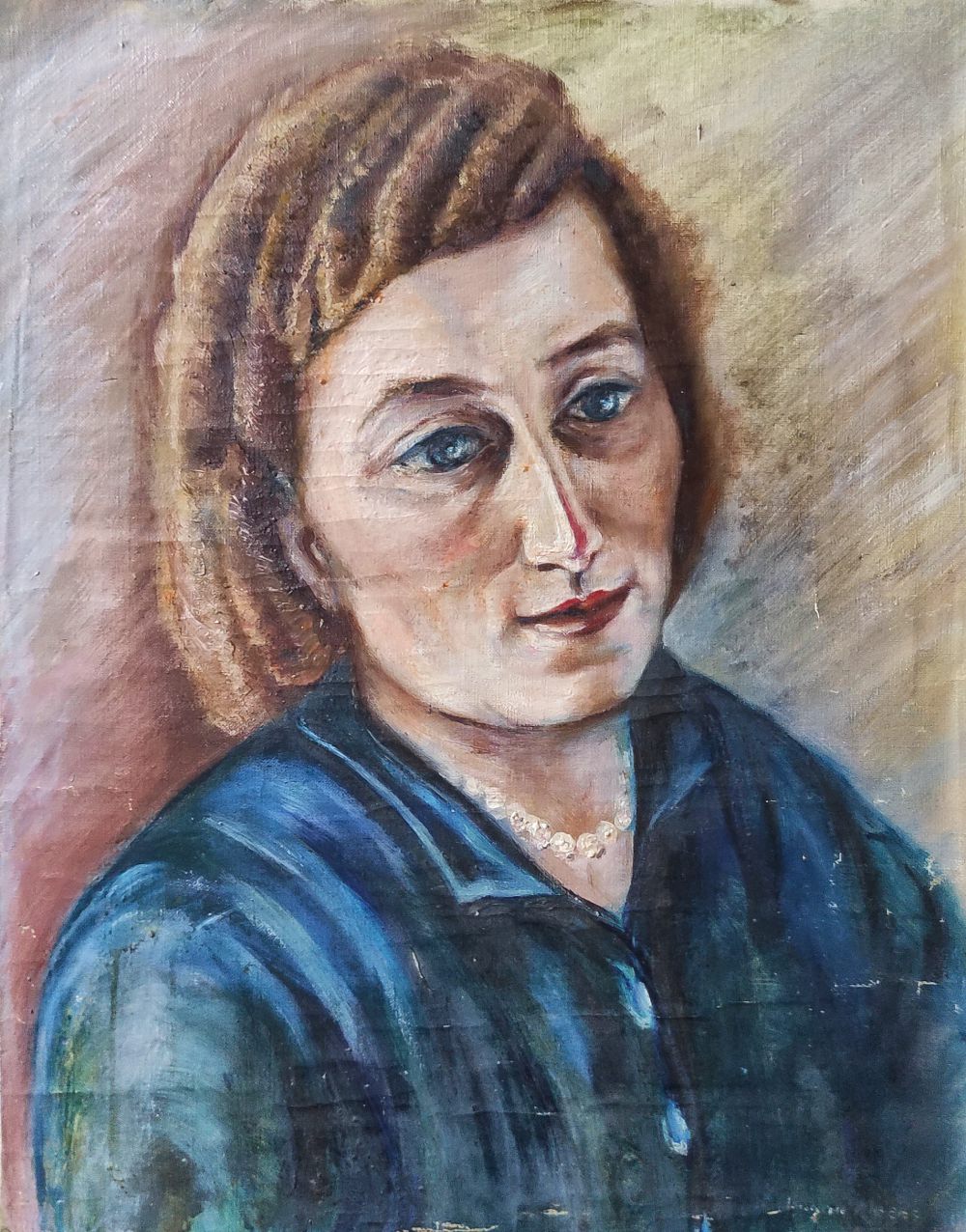 Hanna Ahrens. Worpswede. Portrait einer Frau I Ca. 30er Jahre. Öl auf Leinwand.