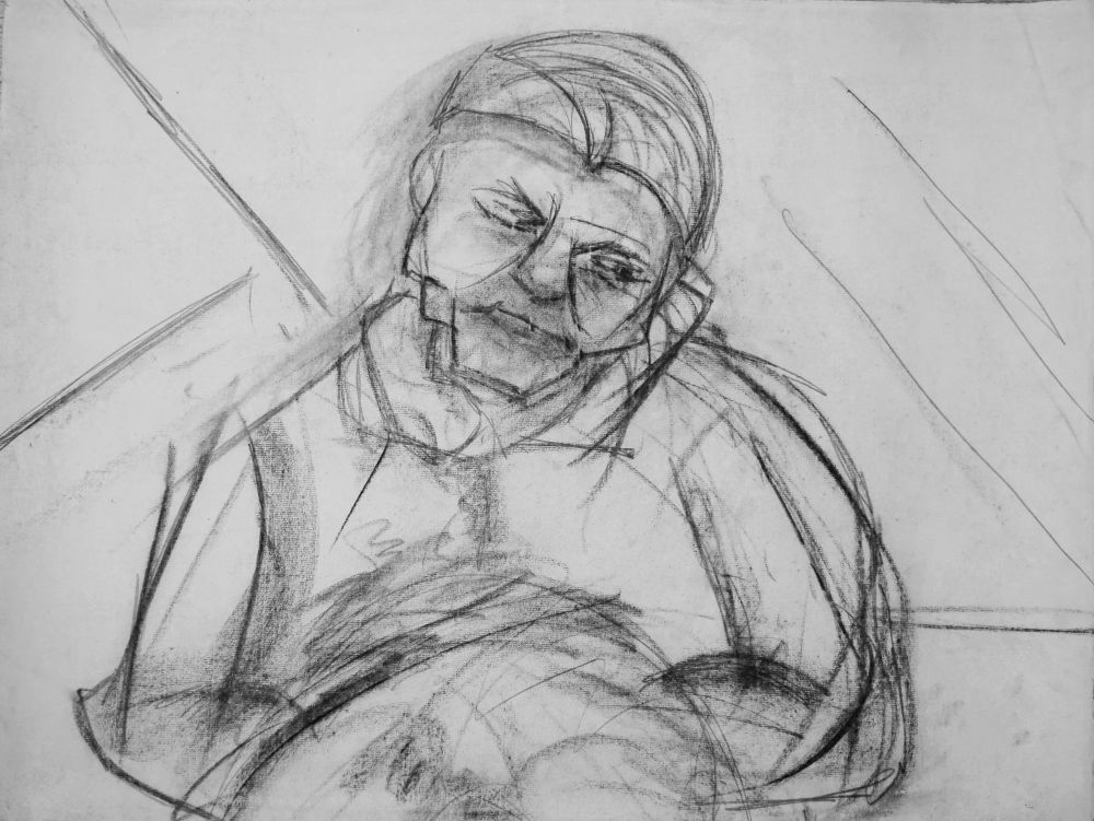 Nachdenkliche Bäuerin. Worpswede 1930er Jahre. Hanna Ahrens