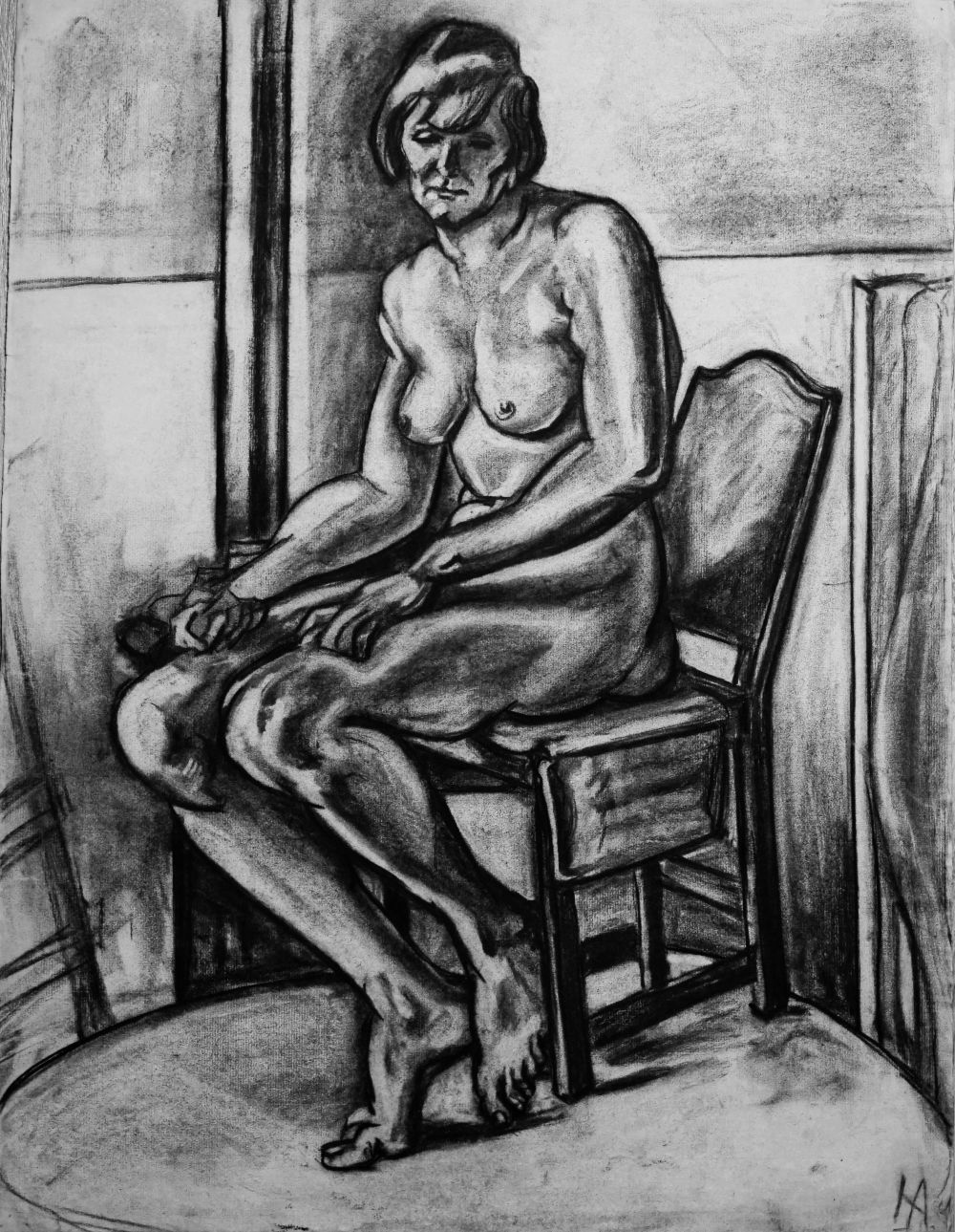 Weiblicher Akt 10. 1928, Paris. Hanna Ahrens