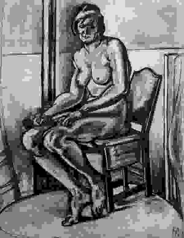 Weiblicher Akt 10. 1928, Paris. Hanna Ahrens