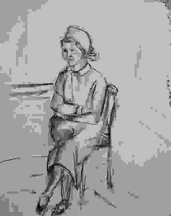 Portrait der Halbschwester Gertrud Menz Säuglings- und Kinderkrankenschwester Worpswede 1930er Jahre. Hanna Ahrens