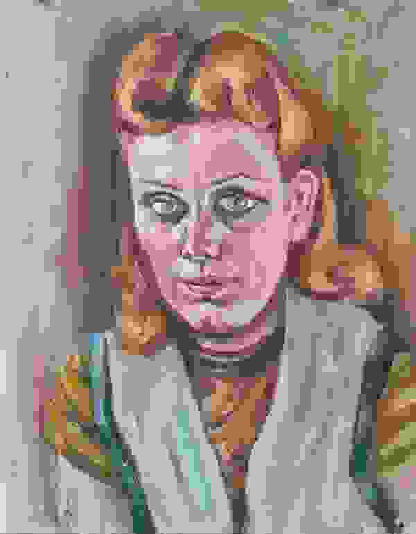 Hanna Ahrens. Worpswede. Portrait einer Frau II Ca. 30er Jahre. Öl auf Leinwand.